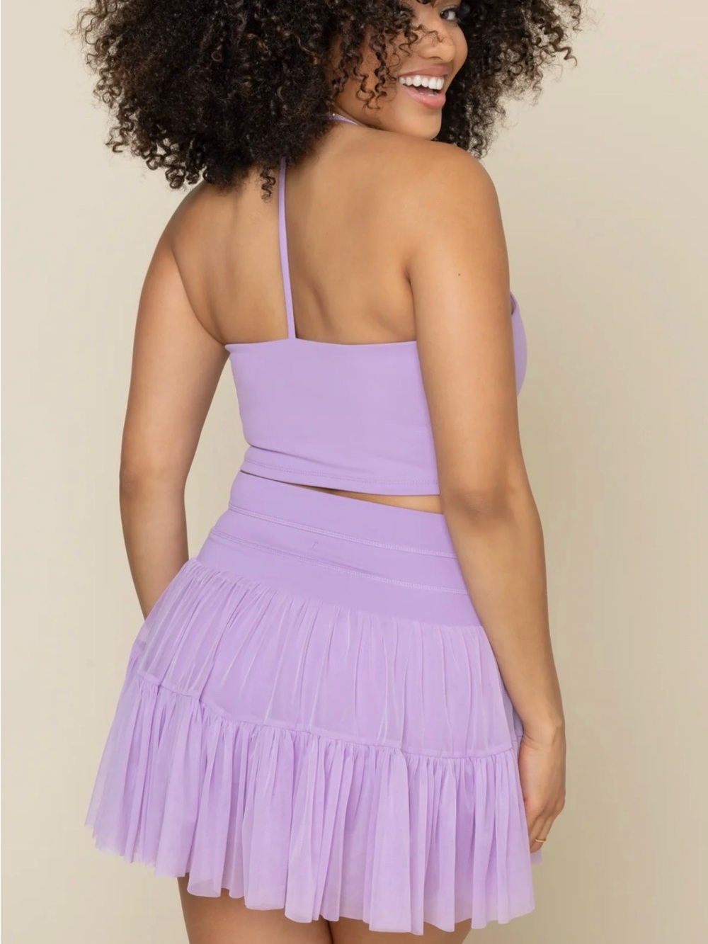 Popflex Flexy Crop Top - Mystic Purple Sz M